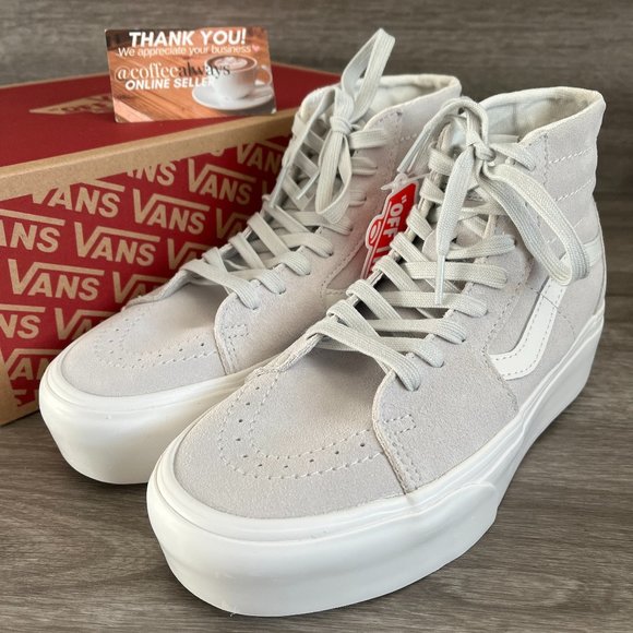 Vans Shoes - Vans Sk8-Hi Tapered Soft Suede Stackform Dawn Blue Gray White Women's NWB